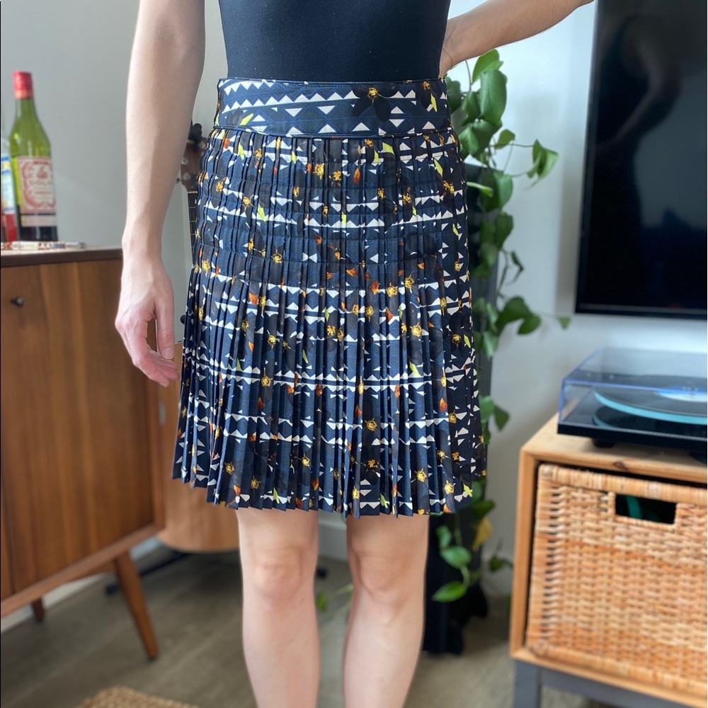 J. Crew Pleated Silk Skirt